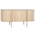 Kép 10/10 - Tv-s szekrény gumifa, rattan 120x43,5x60 cm natúr