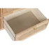 Kép 6/8 - Tv-s szekrény gumifa, rattan, fém 120x30x48 cm natúr