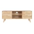 Kép 7/8 - Tv-s szekrény gumifa, rattan, fém 120x30x48 cm natúr