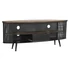Kép 2/7 - Tv-s szekrény lucfenyő, fém 150x39x58 cm fekete, barna