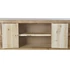 Kép 5/9 - Tv-s szekrény lucfenyő, mdf 130x24x51 cm natúr, fekete