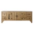 Kép 8/9 - Tv-s szekrény lucfenyő, mdf 130x24x51 cm natúr, fekete