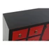 Kép 3/7 - Tv-s szekrény lucfenyő, mdf 130x25x50,5 cm piros, fekete
