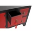 Kép 5/7 - Tv-s szekrény lucfenyő, mdf 130x25x50,5 cm piros, fekete