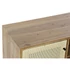 Kép 3/8 - Tv-s szekrény lucfenyő, rattan 140x38x53 cm barna, natúr