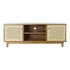Kép 6/8 - Tv-s szekrény lucfenyő, rattan 140x38x53 cm barna, natúr