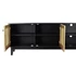 Kép 5/8 - Tv-s szekrény lucfenyő, rattan 160x38x65 cm fekete, natúr
