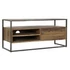 Kép 2/9 - Tv-s szekrény mangófa, fém 120x40x56 cm barna, fekete