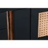 Kép 4/11 - Tv-s szekrény mangófa, rattan 145,5x40,5x60 cm fekete, natúr