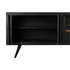 Kép 5/11 - Tv-s szekrény mangófa, rattan 145,5x40,5x60 cm fekete, natúr
