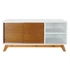 Kép 7/7 - Tv-s szekrény mdf 100x40x50 cm fehér, barna