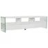 Kép 2/10 - Tv-s szekrény mdf, üveg 160x40x45 cm fehér