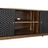 Kép 5/9 - Tv-s szekrény rózsafa 130x40x57 cm fekete, natúr