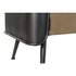 Kép 4/8 - Tv-s szekrény tömörfa, fém 144x47x76 cm natúr, szürke