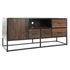 Kép 2/8 - Tv-s szekrény újrahasznosított fa, mangófa, fém 135x42x60 cm sötétbarna, fekete