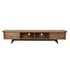 Kép 7/9 - Tv-s szekrény újrahasznosított fa, toboz 210x45x42 cm sötétbarna, fekete