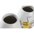 Kép 4/4 - Váza arc absztrakt poly 22,5x22,5x29 cm színes, fehér 2 féle