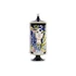 Kép 2/4 - Váza arc porcelán 15x15x38 cm színes, fekete