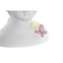 Kép 3/4 - Váza arc virágok porcelán 17,5x16x23 cm fehér