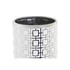 Kép 3/4 - Váza geometrikus porcelán 13x13x36 cm ezüst, fehér