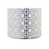 Kép 4/4 - Váza geometrikus porcelán 13x13x36 cm ezüst, fehér