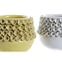 Kép 3/4 - Váza kő 17x17x13,5 cm mustársárga, fehér 2 féle