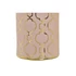 Kép 4/4 - Váza krómozott porcelán 13,5x13,5x36 cm pink, arany