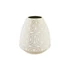 Kép 2/4 - Váza krómozott porcelán 16x16x18 cm fehér, arany