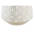 Kép 4/4 - Váza krómozott porcelán 16x16x18 cm fehér, arany