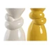 Kép 3/4 - Váza porcelán 10,5x10,5x28 cm sárga, bézs 2 féle