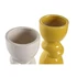 Kép 4/4 - Váza porcelán 10,5x10,5x28 cm sárga, bézs 2 féle