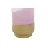 Kép 3/4 - Váza porcelán 12,2x12,2x26 cm pink, arany