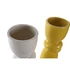 Kép 4/4 - Váza porcelán 13,5x13,5x44,5 cm sárga, bézs 2 féle