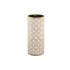 Kép 2/4 - Váza porcelán 13x13x36 cm fehér, arany