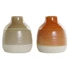 Kép 2/3 - Váza porcelán 14x14x17 cm barna, narancssárga 2 féle