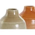 Kép 3/3 - Váza porcelán 14x14x17 cm barna, narancssárga 2 féle