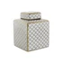 Kép 2/4 - Váza porcelán 15,5x15,5x22 cm fehér, arany