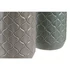 Kép 3/4 - Váza porcelán 17x17x28,5 cm világosszürke, zöld 2 féle