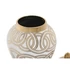 Kép 3/4 - Váza porcelán 17x17x31 cm fehér, arany