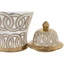 Kép 4/4 - Váza porcelán 17x17x31 cm fehér, arany