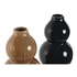 Kép 3/4 - Váza porcelán 19x19x45 cm kék, barna 2 féle