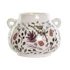 Kép 2/4 - Váza porcelán 21x20x17 cm fehér, zöld