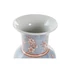 Kép 3/4 - Váza virágok porcelán 13x13x31 cm kék, narancssárga