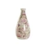 Kép 2/4 - Váza virágos kerámia 13x13x26 cm fehér, pink