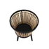 Kép 3/4 - Virágtartó rattan, fém 30x30x55 cm natúr, fekete