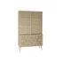 Kép 2/10 - Vitrin császárfa, mdf 120x38,5x196 cm natúr