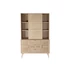 Kép 8/10 - Vitrin császárfa, mdf 120x38,5x196 cm natúr