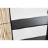 Kép 6/9 - Vitrin rattan, fém 61x26x150,3 cm natúr, fekete
