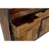 Kép 3/11 - Vitrin újrahasznosítottfa, fém 127x36x202 cm sötétbarna, fekete