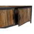 Kép 5/11 - Vitrin újrahasznosítottfa, fém 127x36x202 cm sötétbarna, fekete
